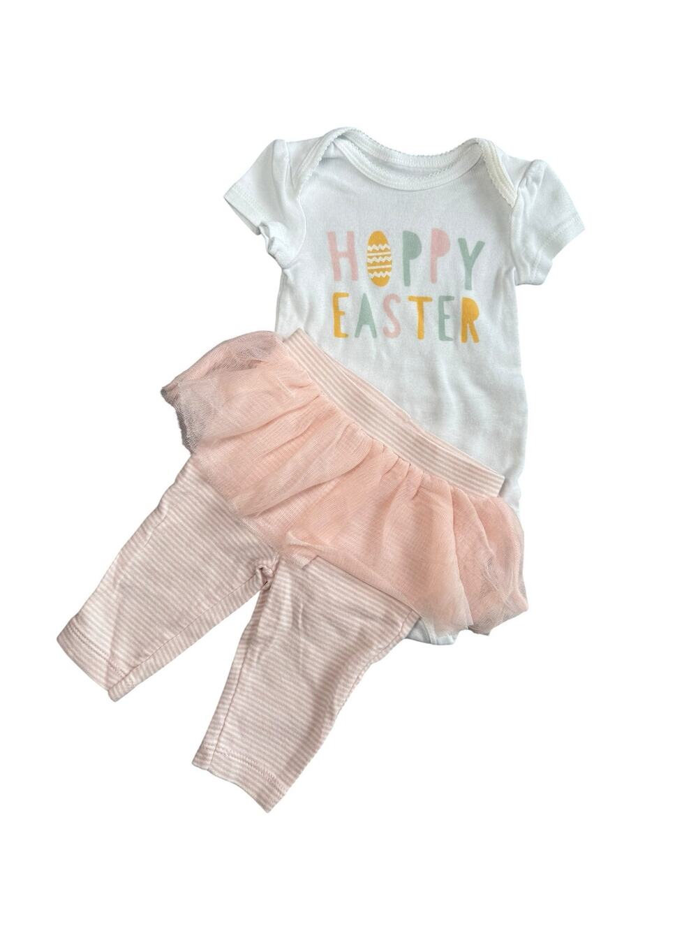 Carters Matching Outfit Set Baby Girl Easter White Pink 3 Months